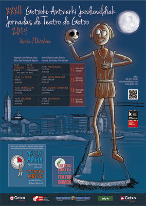cartel diseñado por Siarte para las XXXII Jornadas de Teatro de Getxo