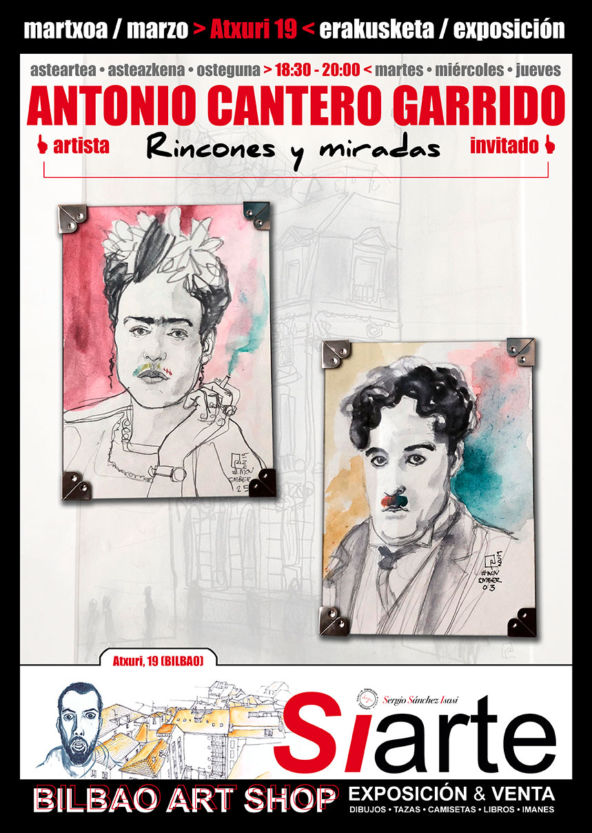 Imagen de cartel exposición de Antonio Cantero en Atxuri 19 (48006 Bilbao)